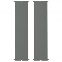 Outsunny Lot de 2 toiles de rechange pergola rétractable 4,9 x 1,2 m pour pergola de 3 x 3 m polyester protection UV gris foncé