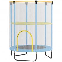 AIYAPLAY Kindertrampolin, filet de sécurité, jambes antidérapantes, entrée à glissière, coloré