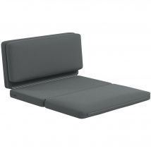 HOMCOM RelaxSessel pliable 3-en-1, matelas pour invités, séparable, largeur de 138 cm, Gris foncé