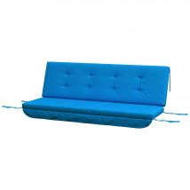 Outsunny Ensemble de Coussins pour Balancelle Hollywood 170 cm Coussin de Siège Coussin de Balançoire Coussin de Jardin Coussin de Dossier Coussin Latéral Bleu