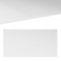 Outsunny Panneaux Alvéolaires en Polycarbonate 4mm Résistants UV Personnalisables 121x61cm   Aosom France