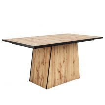 Table à manger de cuisine moderne, pour 4 à 6 personnes, 138,5×80×75 cm, Marron clair