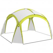 Outsunny Event Shelter 3,5 x 3,5m Pavillon avec Crochet Porte Hydrofuge Résistant à l'hiver Tonnelle de Jardin Vert