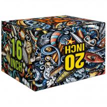 SPORTNOW Plyo Box 3 Hauteurs Jumping Box Antidérapante pour Maison et Salle de Sport, 61x51x41 cm, Multicolore