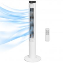 HOMCOM Ventilateur Tour, Climatiseur avec 4 Modes, 3 Vitesses, Minuterie, Blanc
