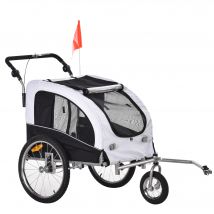 Jogger remorque velo pour chiens roue avant pivotante amortisseurs reflecteurs neuf 90