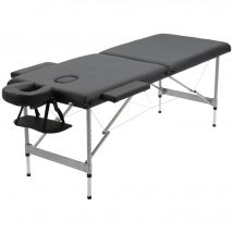 HOMCOM Table de massage pliante, avec ouverture faciale, accoudoirs, repose-mains, table de massage mobile, 186 cm x 71 cm x 83 cm