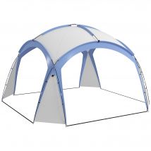 Outsunny Barnum Événementiel 3,5 x 3,5m Pavillon avec Crochet Hydrofuge Résistant aux Intempéries Bleu Clair