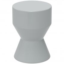Outsunny Tabouret de jardin en céramique 120kg Ø33 x 45,5 cm Résistant aux intempéries Gris clair
