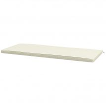 Outsunny Coussins de Banc de Jardin déhoussables - Rembourrage 8 cm - Cordons d'attache - Polyester crème