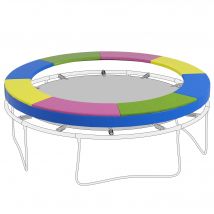 SPORTNOW Coussin de protection trampoline 305cm avec cordon élastique résistant aux intempéries et UV anti-déchirure, multicolore