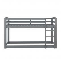 Lit superposé pour enfants et adolescents 90x200 cm,sans matelas, Gris