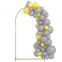 Outsunny Support d'arche de fond en métal doré pour mariage, 2,2 m, arche de jardin, mariage, arche de ballons floraux