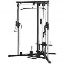 SPORTNOW Station de musculation multifonction avec barre de traction, station d'entraînement réglable à 15 positions, noir