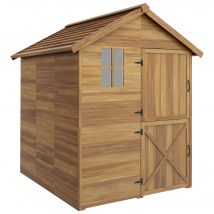 Outsunny Chalet Jardin 2.88m² Cabanon de Jardin Bois à Outils Extérieur, Toit étanche avec Fenêtre Transparente, Plancher inclus   Aosom France