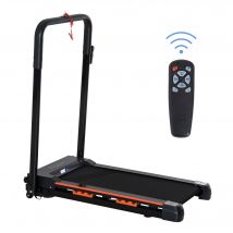 SPORTNOW Tapis de course électrique de marche 370 W pliable télécommande écran LCD vitesse 1-6 Km/h acier noir