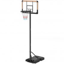 SPORTNOW Panier de basket sur pied hauteur réglable 235-264cm avec base de lestage roulettes panneau arrière robuste noir