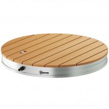 Outsunny Douche de jardin extérieure portable, douche de camping hauteur de fontaine réglable jusqu'à 4 m, Ø 70,5 cm