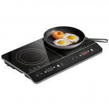 HOMCOM Plaque à induction double portable 3500 W 10 températures 8 puissances minuterie écran LED verrouillage enfant noir