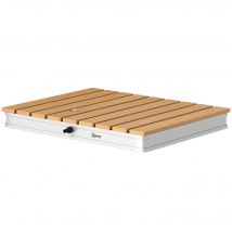 Outsunny Douche de jardin extérieure portable, douche de camping hauteur de fontaine réglable jusqu'à 4 m, 70 x 55 x 7,5 cm