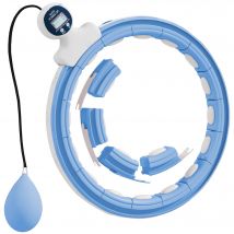 SPORTNOW Hula Hoop Cerceau avec Picots de Massage ajustable de 76 à 113 cm de tour de taille 16 segments amovibles, bleu clair