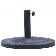 Outsunny Sonnenschirmständer Durchmesser 3,8-4,8cm Blumenmuster mit Knopf Gewicht 15kg für Garten Kunstharz 49x32cm   Aosom