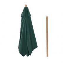 Outsunny Gartenschirm 2,5x2,3m, Sonnenschirm mit 6 Holzstreben und Polyester, Dunkelgrün   Aosom