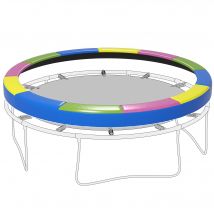SPORTNOW Trampolin Sicherheitsabdeckung Ø366x30 cm Faltbar und tragbar, Trampolin Schutzabdeckung aus Kunststoff, PE und EPE-Schaum, Multicolor   Aosom