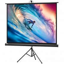 HOMCOM Écran de projection 84 pouces avec support trépied hauteur réglable, écran 4K HD 4:3, en intérieur/à l'extérieur