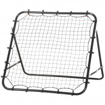 HOMCOM Filet de rebond en métal angle réglable 20 cordes élastiques pour entraînement de football, tennis 96 x 80 x 96 cm, noir