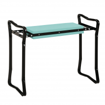 Outsunny Banc agenouilloir de jardin pilable ergonomique à la fois banc à genoux et chaise en mousse EVA et acier vert