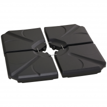 Outsunny Lot de 4 pieds de parasols poids de supports pour parasol poids de lestage carré pour parasol déporté polyéthylène   Aosom France