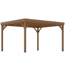 Outsunny Pergola bioclimatique Pergola bois support pour plantes grimpantes rosiers pour patio arrière-cour 365x300x215 cm marron   Aosom France