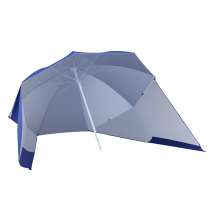 Outsunny Parasol abri solaire contemporain protection UPF 50+ sac transport fourni bleu marine