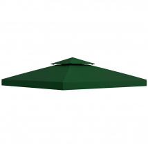 Outsunny Pavillondach Ersatz 3x3m Kohlegrau Polyester wasserabweisend für Metall- & Gartenpavillon   Aosom.de