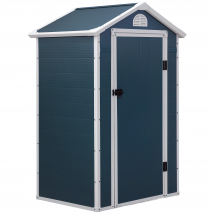Outsunny Abri de Jardin Polypropylène - Cabane de Jardin en résine avec 1 Porte Verrouillable, Fenêtre et Grille d'aération, Gris foncé   Aosom France