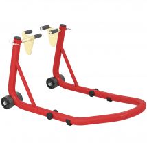 HOMCOM Motorradständer Set vorne/hinten Montageständer Motorradheber bis 544 kg Motorrad Ständer für Hinterrad Stahl Rot   Aosom