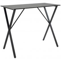 HOMCOM Bartresen Moderner Industriestil, Hocher Küchentisch mit Marmoreffekt aus Holz und Stahl, 120 x 60 x 102 cm, Schwarz   Aosom