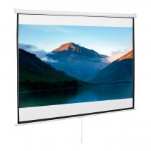 HOMCOM Beamer Leinwand 203 x 152 cm 100 Zoll 4:3/ 16:9 Projektionsleinwand Manuell Rollo-Leinwand für Heimkino Büro-Präsentationen   Aosom