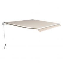 Outsunny Markise Alu-Markise Gelenkarmmarkise Markise 3m breit Balkon Markise Sonnenschutz Balkon Beige   Aosom
