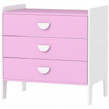 AIYAPLAY Spielzeugschrank für Kinder, Aufbewahrungsschrank mit 3 Schubladen, Kommode Spielzeug-Organizer Kinderregal für Kinderzimmer, Wohnzimmer, 60 x 40 x 60 cm Rosa+Weiß   Aosom