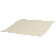 Outsunny Telo Copertura per Gazebo Pergola 3x3 m in Poliestere con 16 Fori di Drenaggio, 297x297 cm, Beige