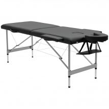 HOMCOM Massageliege klappbar  Professioneller 7-Zonen Massagetisch, höhenverstellbar, belastbar bis 130kg, ideal für Spa & Salon, Schwarz  Aosom