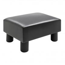 HOMCOM Chesterfield Hocker Sitzbank aus Kunstleder Schwarz 40x30x24cm stilvoll & bequem für Wohnzimmer & Flur   Aosom.de