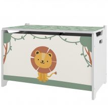 AIYAPLAY Spielzeug-Aufbewahrungsbox, 53L, Kinderspielzeugkiste, Spielzeugorganisator mit Klappdeckel, Gasdruckfeder für Jungen, Mädchen, Bücher, Kleidung im Kindergarten, Spielzimmer, Kinderzimmer, Grün   Aosom