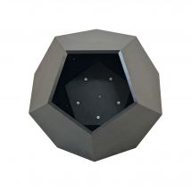 Niche pour chat polygonale avec veinure de bois, table d'appoint pour le canapé, 66x66x53 cm, Brun noir