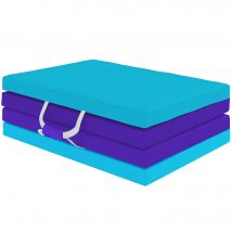 SPORTNOW Gymnastikmatte Faltbar 5 cm Dicke, Trainingsmatte mit Tragegriffen und Tasche, Gymnastikmatte für Yoga, Aerobic, Kampfsport   Aosom