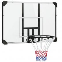 SPORTNOW Basketballkorb Wandmontage mit Basketballbrett und Netz 113 x 61 x 73 cm aus Stahl für Outdoor Aktivitäten in Weiß   Aosom.de