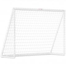 SPORTNOW Fußballtor für Jugendliche & Erwachsene 240 x 90 x 180 cm wetterfestes standfestes Fußball Tor mit Netz, Erdhaken, Outdoor Torwand für Garten, Park, Strand   Aosom