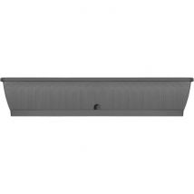 Jardiniere - GARDEN ID Terraflor - Anthracite 100 cm - Solidité - Réserve d'eau - Recyclé & 100% recyclable - Volume pour plantes.